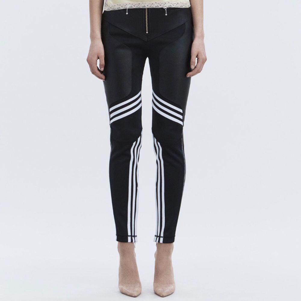 Adidas originals Alexander Wang leather pants NWT
